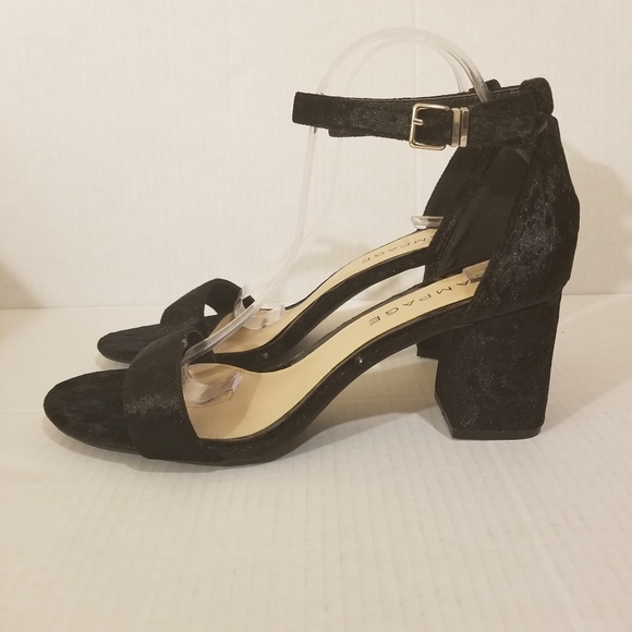 Rampage Ram-Norma Black Suede Ankle Block Heel - Picture 8 of 8